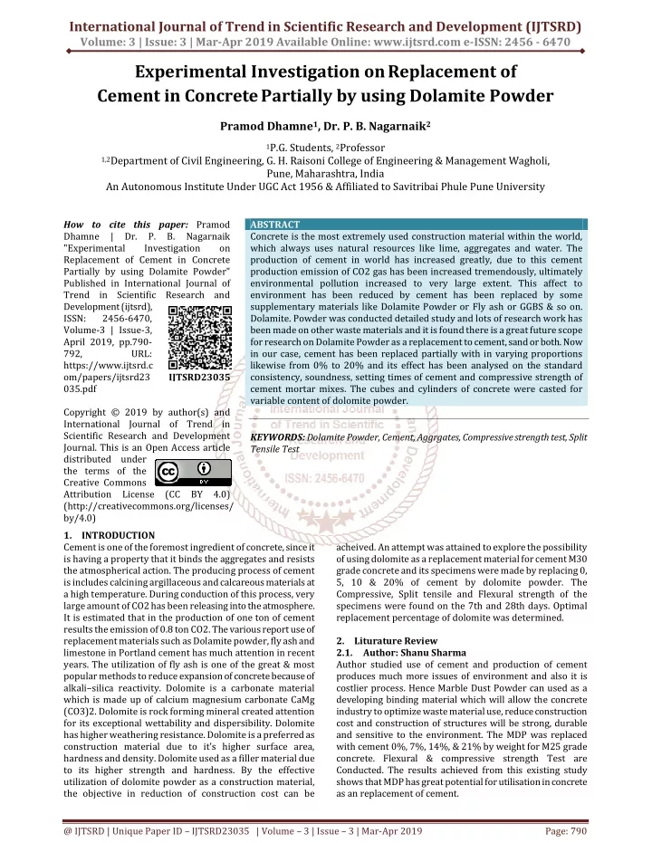 international journal of trend in scientific