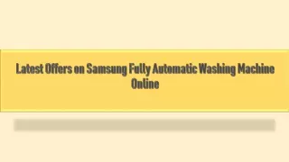 Latest Offers on Samsung Fully Automatic Washing Machine Online