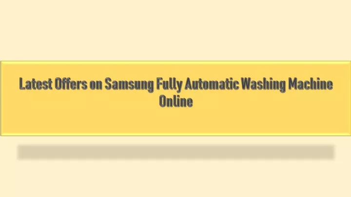 latest offers on samsung fully automatic washing machine online