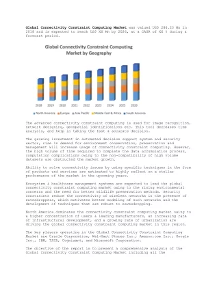 Global Connectivity Constraint Computing Market