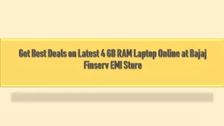 Get Best Deals on Latest 4 GB RAM Laptop Online at Bajaj Finserv EMI Store