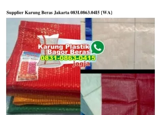 supplier karung beras jakarta 083i 0863 04i5 wa