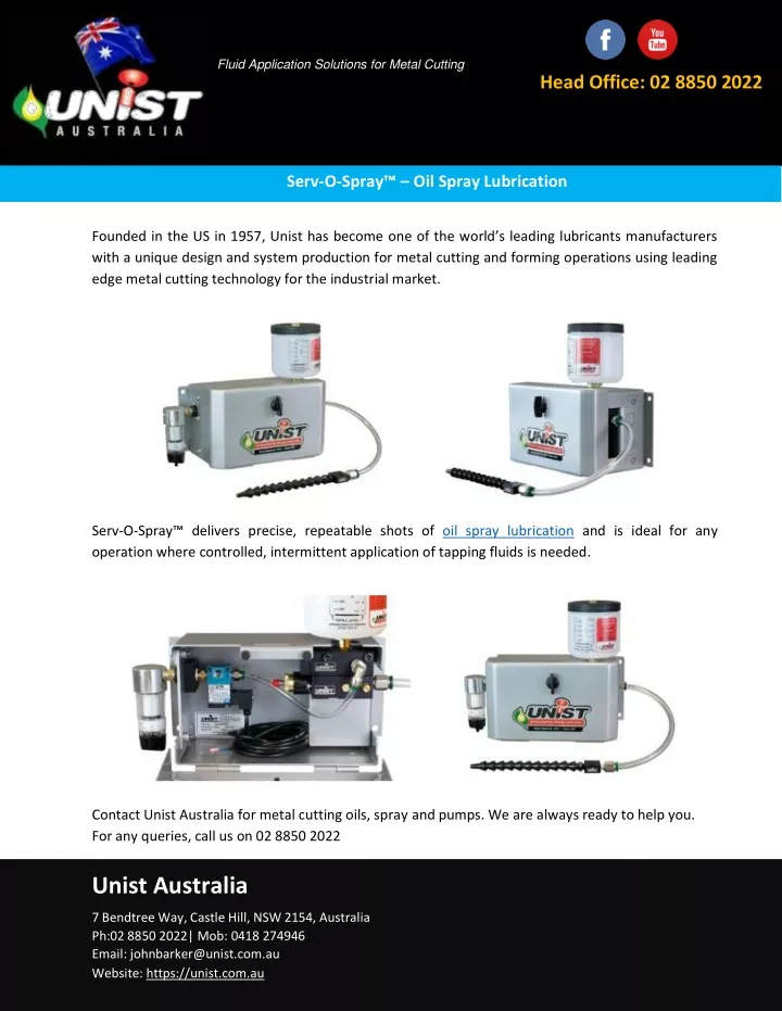 fluid application solutions for metal cutting