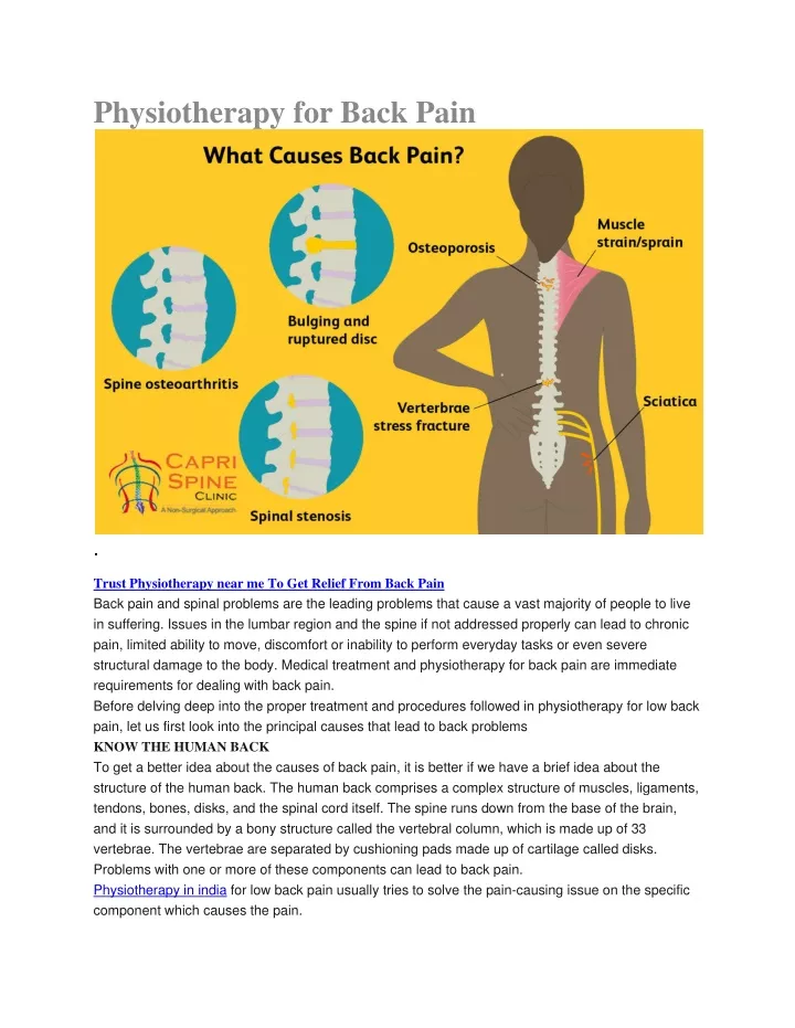 physiotherapy for back pain