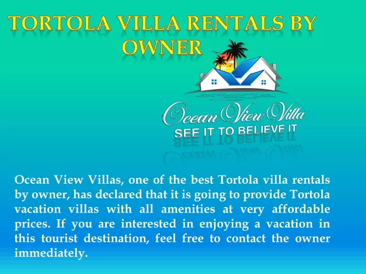 tortola villa rentals by owner