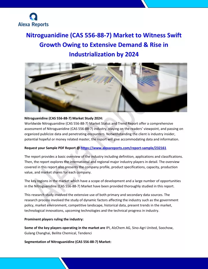 nitroguanidine cas 556 88 7 market to witness