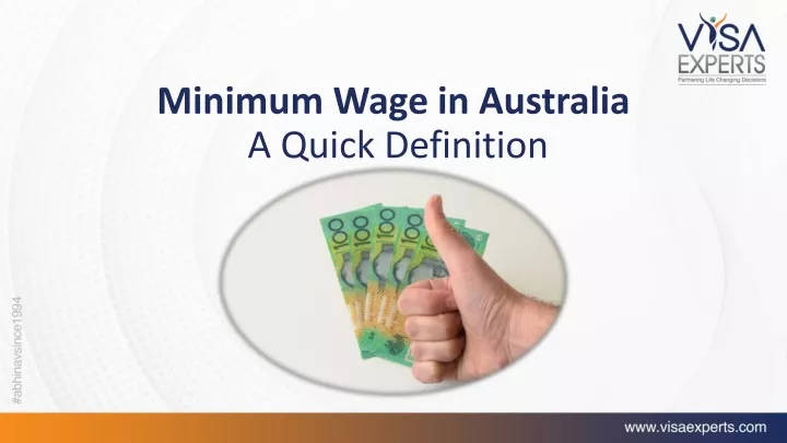 minimum wage in australia a quick definition