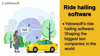 Ride hailing software