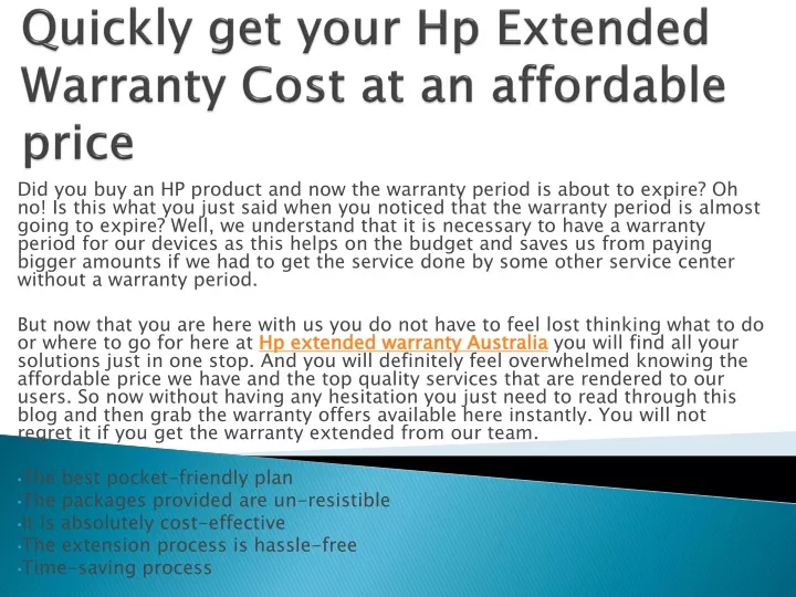 quickly get your hp extended warranty cost at an affordable price