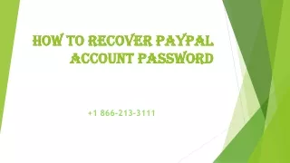 How to Recover PayPal Account Password