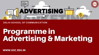 Advertising And PR Courses in India  Delhi School of Communication
