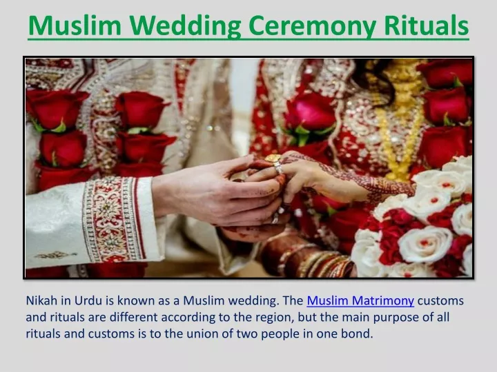 muslim wedding ceremony rituals