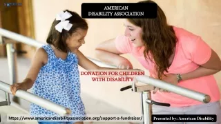 Donation for children with disability