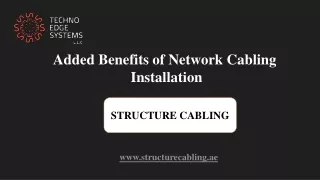 Added Benefits of Network Cabling Installation