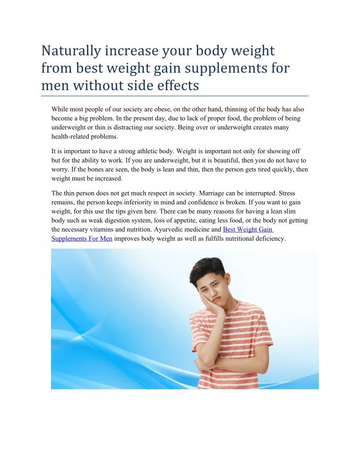 naturally increase your body weight from best