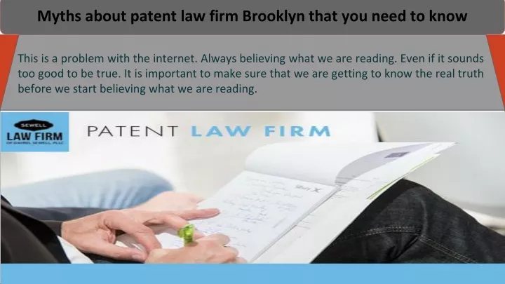 myths about patent law firm brooklyn that