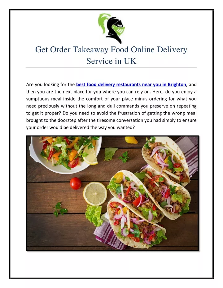 get order takeaway food online delivery service