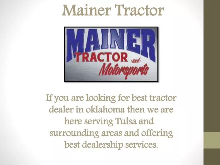 mainer tractor