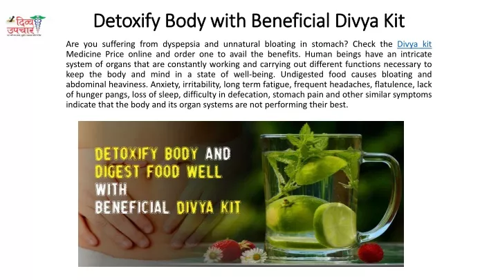 detoxify body with beneficial divya kit