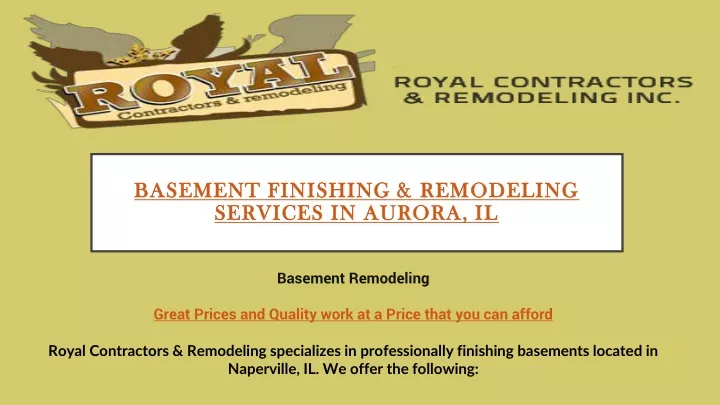 basement finishing remodeling services in aurora il