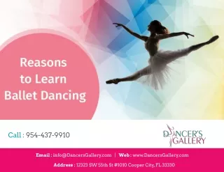 Reasons to learn Ballet Dancing