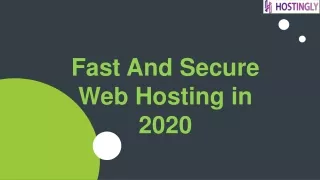 Looking for fast and secure web hosting | 2020 | Hostingly