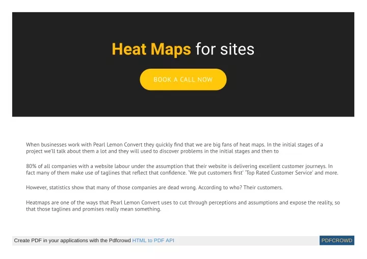 heat maps for sites