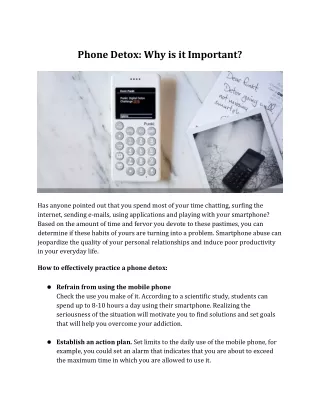 Phone Detox: Why is it Important?