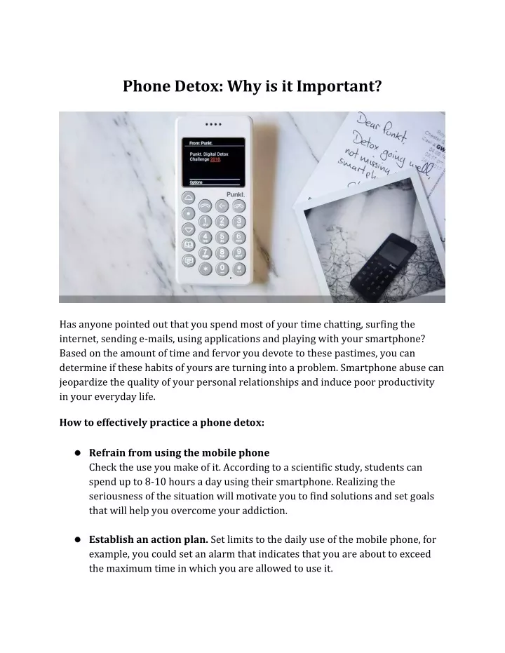 phone detox why is it important