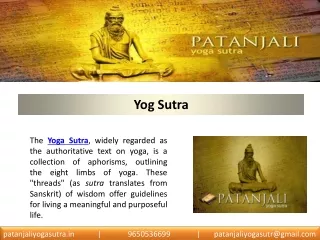 Yoga Sutra by Patanjali Yoga Sutra