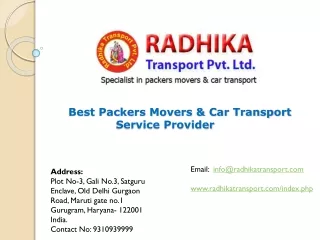 Packers & Movers services in Delhi