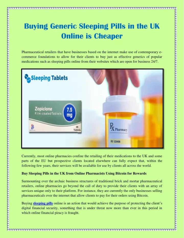 buying generic sleeping pills in the uk online