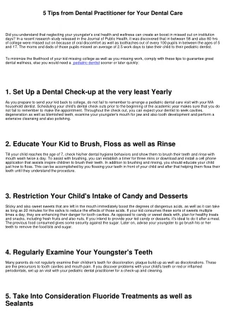 5 Tips from Dental Expert for Your Dental Treatment