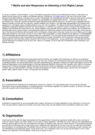 7 Misconceptions and Solutions on Choosing a Civil Liberties Legal Representative