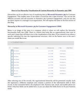 How to Make a New Organizational Chart in Microsoft Dynamics 365 CRM - Charter Global