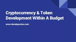 Cryptocurrency and Token Development Services Within a Budget