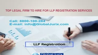 Top Legal Firm to Hire for LLP Registration Services
