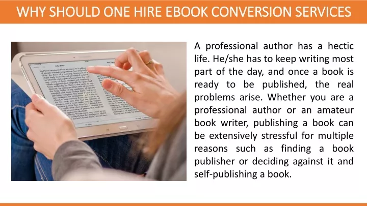 why should one hire ebook conversion services