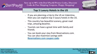 Hotel Booking With Reservations.com Coupon Code and Discount Code