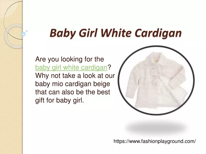 baby girl white cardigan