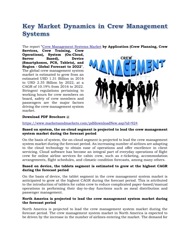 the report crew management systems market