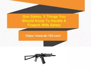Gun Safety 5 Things You Should Know To Handle A Firearm With Safety