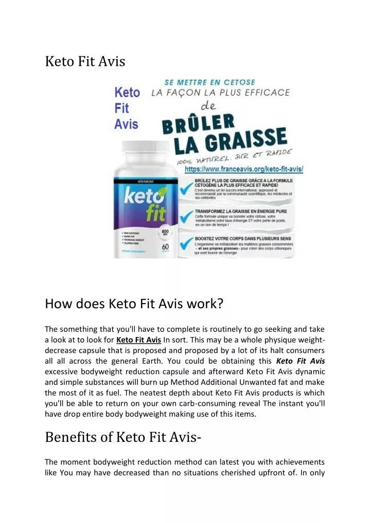 keto fit avis