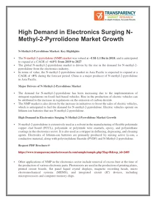 High Demand in Electronics Surging N-Methyl-2-Pyrrolidone Market Growth