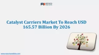 Catalyst Carriers Market Subsegments And Opportunities 2019-2026