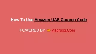 How To Use Amazon UAE Coupon Code?