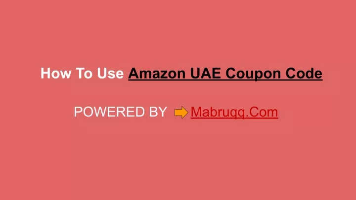 how to use amazon uae coupon code