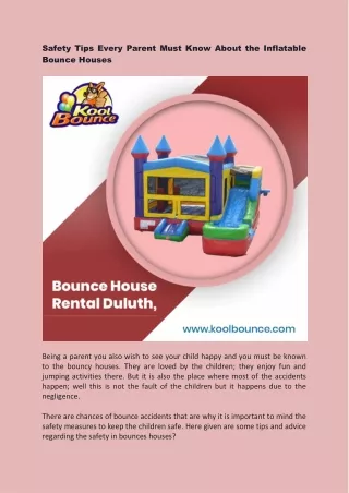 Bounce House Rental Duluth
