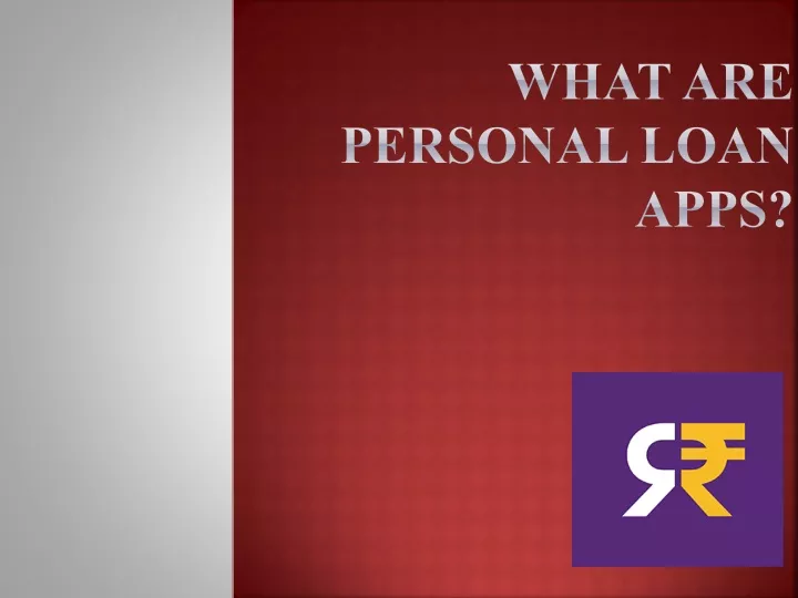 what are personal loan apps
