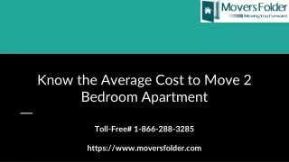 Find the Average Cost to Move 2 Bedroom Apartment